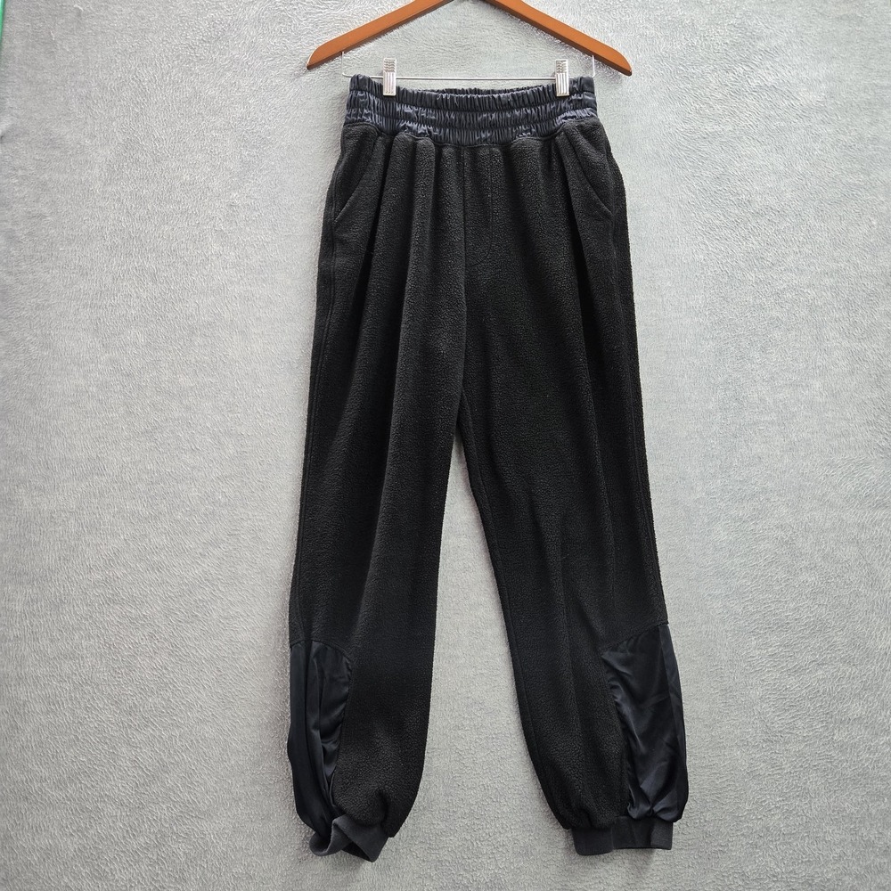 FP Movement Women Activewear Pants S Black Slouch It Fleece Jogger 25"